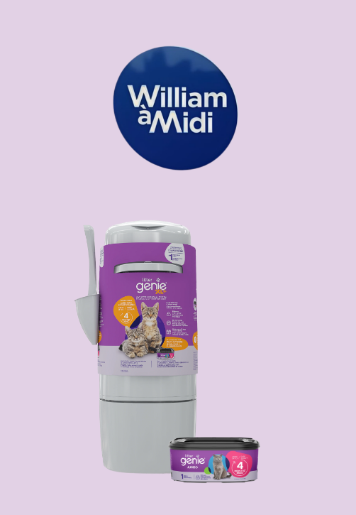 William à midi : Les nouveautés concernant les litières pour chat !